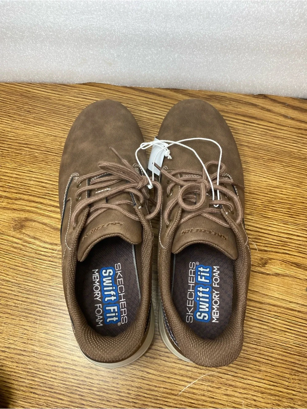 Skechers Men's Hands Free Swift Fit Memory Foam Casual Brown Shoes Size 12